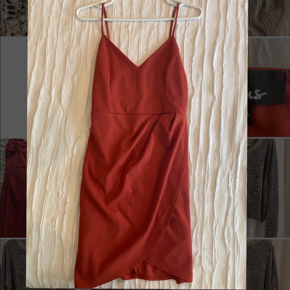 Lulus red rust Bodycon dress, Large